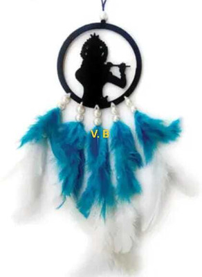 DREAM CATCHERS V.B CREATIONS LORD KRISHNA WHITE& BLUE Car Hanging Ornament(Pack of 1)