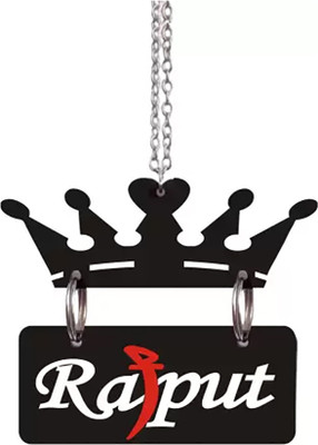 XAZE CRAFT 3D Acrylic Car Hanging rajput in Hindi Crown Both Side Car (01) Car Hanging Ornament(Pack of 1)