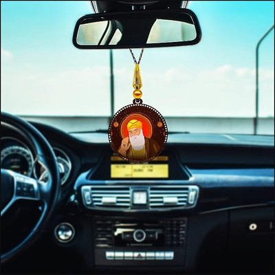 IDOLCRAFT Car Ornament – Guru Nanak Dev Ji Antique Hanging Figurine Car Hanging Ornament(Pack of 1)