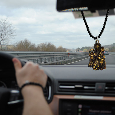 Shiv Jagdamba Lord Pawanputra Bajrangbali Panchamukhi Hanuman Car Rearview ShivCrMa2024163 Car Hanging Ornament(Pack of 1)