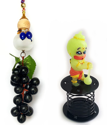 Meeko.com Radium Bali dashboard With Black Grapes Car Hanging Ornament(Pack of 2)