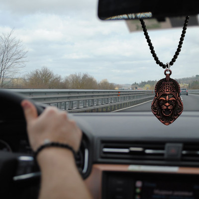Shiv Jagdamba Religious Hindu Idol God Vishnu Narsimha Car Rearview Mirror ShivCrMa2024171 Car Hanging Ornament(Pack of 1)