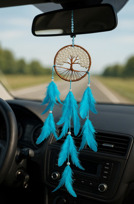 suukoon handmates tree 4 inch skyblue Car Hanging Ornament(Pack of 1)