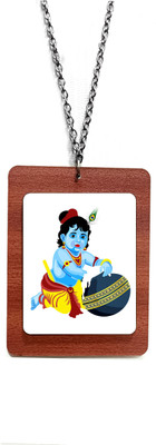 Sunder Kaya Kanha Ji Wooden and Acrylic Car Hanging-3x4 Inch Car Hanging Ornament(Pack of 1)