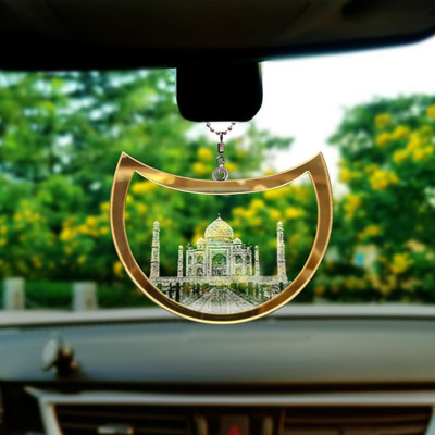 UNIQUE MINIATURE Taj Mahal Rearview Mirror Hanging Car Hanging Ornament(Pack of 1)