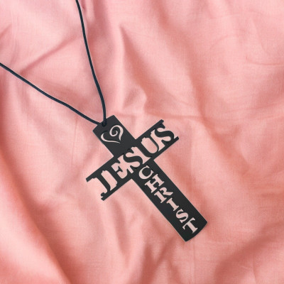 Sullery Lord Jesus Christ Heart Jesus Cross Religious Gift, Christian Car Hanger SCr238 Car Hanging Ornament(Pack of 1)