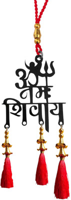 M Men Style Acrylic Om Namah Shivay Car Hanging Rear View Mirror Decor Ornament LA625 Car Hanging Ornament(Pack of 1)