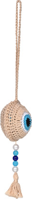 Tantra Handmade Cotton Hanging Charm- Protection Charm for Car and Home Decor, Beige Car Hanging Ornament(Pack of 1)