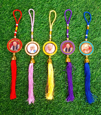 GURUJI CREATION Guruji Car Hanging multicolor pack 5 Car Hanging Ornament(Pack of 5)