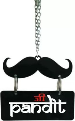 ANAYA G Acrylic Car Hanging PANDIT JI Both Side Car Hanging Ornament (Pack of 1) Car Hanging Ornament(Pack of 1)