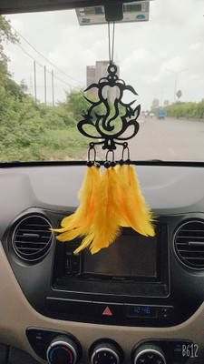 VM STORE P7 GANESH YELLOW SITTING Car Hanging Ornament(Pack of 1)