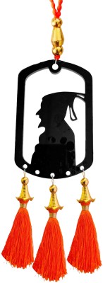 M Men Style Acrylic Ch.Shivaji Maharaj Car Hanging Car Rear View Mirror Decor Ornament LA628 Car Hanging Ornament(Pack of 1)