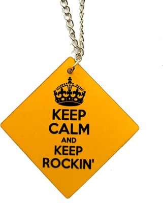 Printjas Keep Calm & Keep Rockin Car Hanging Ornament(Pack of 1)