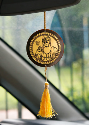 kraftnix Sikh Car Hanging Guru Gobind Singh Ji & Khanda Sahib Car Hanging Ornament(Pack of 1)