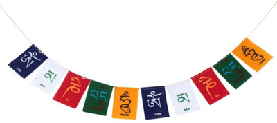 Jiyansh Traders Tibetan Prayer Flag Ladakh Prayer Flag For Bike, Cycle, Temple Etc Size 1 Car Hanging Ornament(Pack of 1)