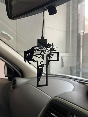 Dastav Acrylic Christian & Cross Dream Catcher Car Hanging – Rearview Mirror Ornament Car Hanging Ornament(Pack of 1)