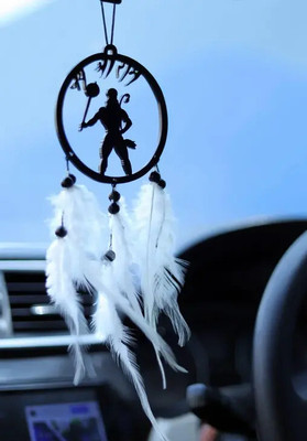 Dalli Nesh Hanuman Shri Ram White Hanging Dream Catcher Car Hanging Ornament(Pack of 1)