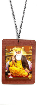 Sunder Kaya Guru Nanak Dev Ji Wooden and Acrylic Car Hanging-3x4 Inch Car Hanging Ornament(Pack of 1)