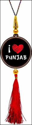 IDOLCRAFT Lustrous Hanging Ornament of I love my Delhi – Car Rear View Mirror Charm Car Hanging Ornament(Pack of 1)