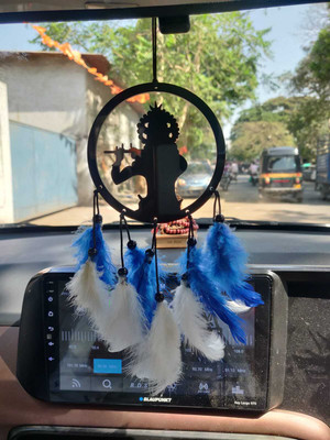 voldot Shree Krishna Standing Blue Dream Catcher Hand Made for Positive Vibes Car Hanging Ornament(Pack of 1)