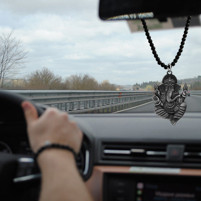 Shiv Jagdamba Lord Shree Ganesh Shiva' Son Car Rearview Mirror Accessories ShivCrMa2024151 Car Hanging Ornament(Pack of 1)