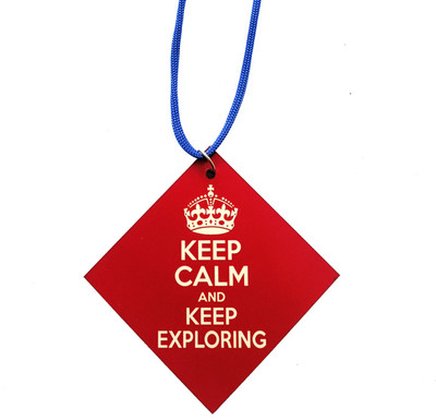 GXYS Both Side Keep Calm and Keep Exploring Car Hanging Ornament(Pack of 1)