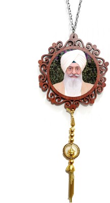 Sunder Kaya Radha Soami Car Hanging With Latkan Round Shape, 4x4 Inch Car Hanging Ornament(Pack of 1)