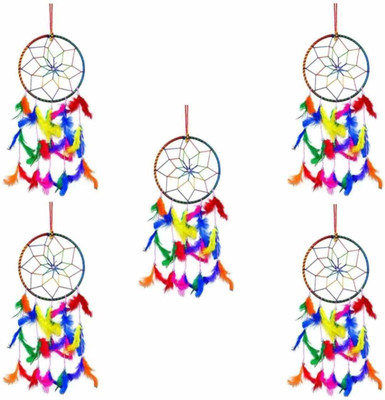 VE AND YOU Jikraa Home Decor, Wall Hanging Handmade Dream Catcher For Office I Home I Car Hanging Ornament(Pack of 5)