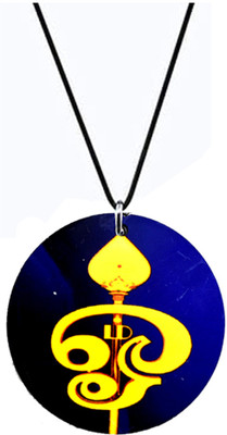 AFH Lord Murugan Tamil Om Round Religious Interior Car Hanging Ornament Car Hanging Ornament(Pack of 1)