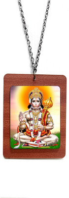 Sunder Kaya Hanuman Ji Wooden and Acrylic Car Hanging-3x4 Inch Car Hanging Ornament(Pack of 1)