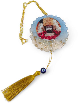 Pure blessings gifting Special Khatu shyam baba ji Resin Art car Hanging Both Sided with Mantra embded Car Hanging Ornament(Pack of 1)