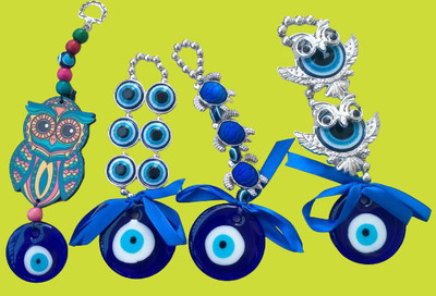 VE AND YOU Evil Eye Hanging for Wall & Car Car Hanging Ornament(Pack of 4)