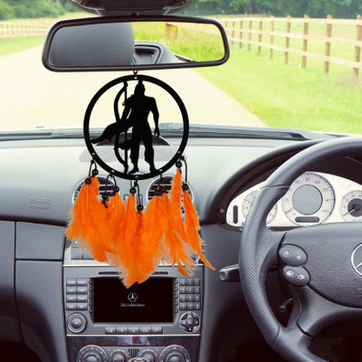 Dalli Nesh Orange Color Shree Ram Hanging Dream Catcher Car Hanging Ornament(Pack of 1)