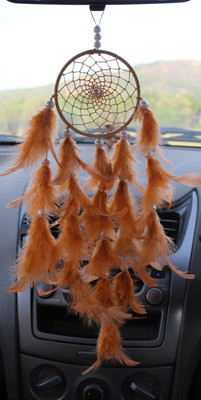 suukoon handmates light orange 4 inch Car Hanging Ornament(Pack of 1)
