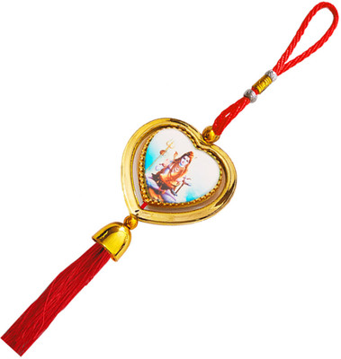 Sullery Rotational Dual Side Heart Hanuman Shiv Mahadev Car Hanging lSulleryCr109 Car Hanging Ornament(Pack of 1)