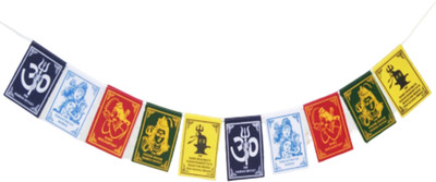 Jiyansh Traders Om Namah Shivay Prayer Flag 01 PCS For Bike,Scoorty,Cycle,Temple Etc Size 1 Car Hanging Ornament(Pack of 1)