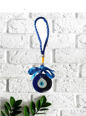 Effigy Onlinehub Ornament Turkish Hamsa Glass Greek Devil Eyes Protection 16 C.M nazarbattu Car Hanging Ornament(Pack of 1)
