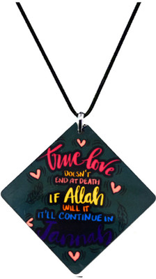 AFH True Love Doesn’t End Allah Islamic Car Mirror Charm Decorative Hanging Ornament Car Hanging Ornament(Pack of 1)