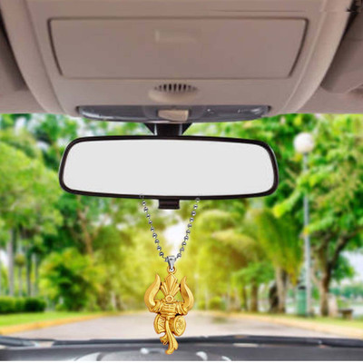 Shiv Jagdamba Religious Lord Shiv Om Trishul Damaru Ball Chain cardecor- Car Hanging Ornament(Pack of 1)
