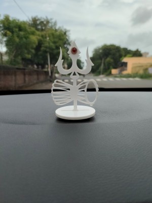 VM STORE DW3 MAHADEV SITTING WHITE Car Hanging Ornament(Pack of 1)