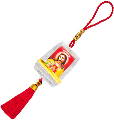 M Men Style Jesus Car Hanging & Wall Decor Car Rear View Mirror Hanging White Red SCr214 Car Hanging Ornament(Pack of 1)