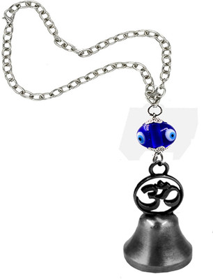 AFH Om Temple Bell Grey Evil Eye Charm Religious Décor Car Hanging Ornament Car Hanging Ornament(Pack of 1)
