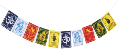 Jiyansh Traders Om Namah Shivay Prayer Flag 1 PCS For Bike,Scoorty,Cycle,Temple Etc Size 1 Car Hanging Ornament(Pack of 1)