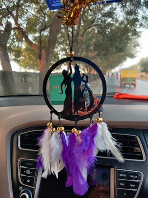 JIYU CREATION Radhe Krishna Dream Catcher Positive Good Luck Decorative Showpiece Car Hanging Ornament(Pack of 1)
