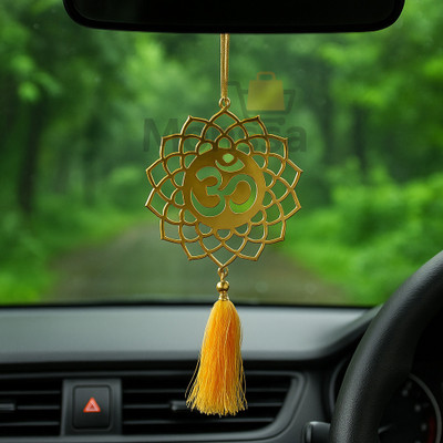 MONSSA OM GOLD Car Hanging for Dashboard Rear View (Pack of 1). Car Hanging Ornament(Pack of 1)