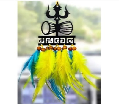 Dalli Nesh Lord Mahakal Dream Catcher Yellow and Blue Color Car Hanging Car Hanging Ornament(Pack of 1)