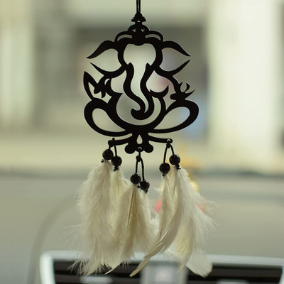 MH VILLA Windchime Ganesh Wall Hanging for Car Hanging Car Hanging Ornament(Pack of 1)