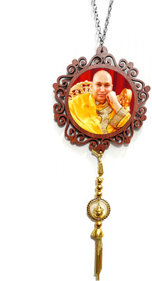 Sunder Kaya Guru Ji (Nirmal Singh Ji Maharaj) Car Hanging With Latkan Round Shape, 4x4 Inch Car Hanging Ornament(Pack of 1)