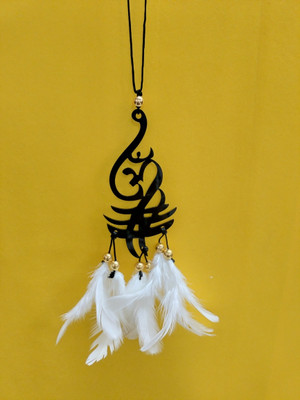 JIYU CREATION Dream Catcher Car Hanging Emblem Wall Hanging Om Decorative Showpiece Car Hanging Ornament(Pack of 1)