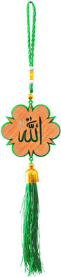 KhwjaDarbar KhwajaDarbar Allah Muhammad Printed Flower shape Spiritual Car Rear View Mirror Car Hanging Ornament(Pack of 1)